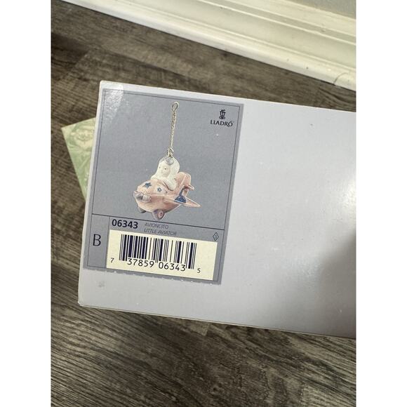 Lladro Santa's Workshop Little Aviator 1996 Ornament Mint In Box 6502 Vintage - Picture 6 of 12